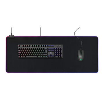 Mousepad gaming XXL DELTACO GAMING DMP310, RGB, 900 x 360 x 4mm, negru (GAM-079)