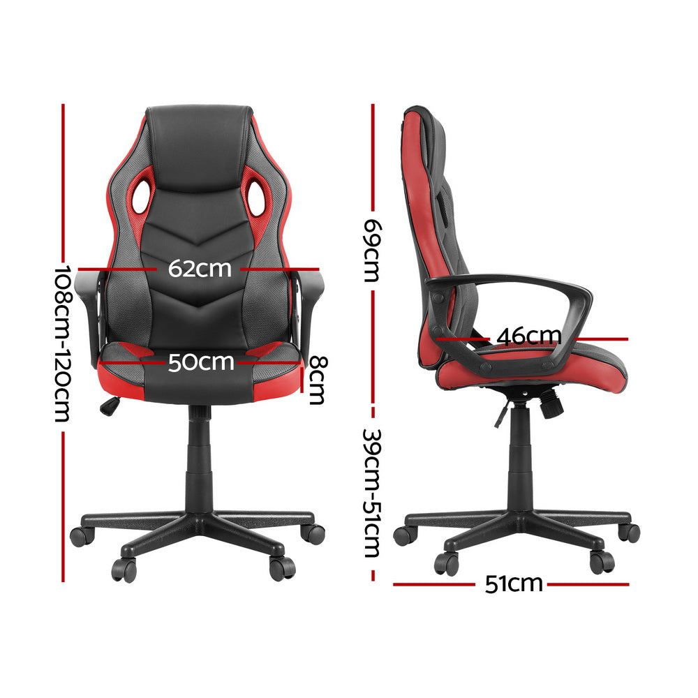 NNEDSZ Artiss Gaming Office Chair Computer Chairs Red